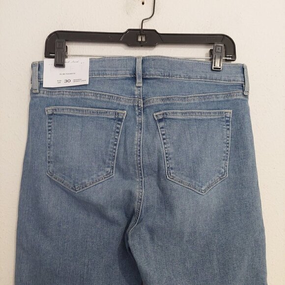 LOFT Modern Skinny Crop Women's 10P Light Wash Blue Stretch Denim Jeans Hi Rise - Picture 5 of 10